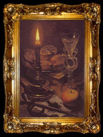 framed  Georg Flegel Stilleben mit Kerze, ta009-2